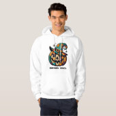 Gepersonaliseerde Patchwork Pump Halloween Hoodie (Voorkant volledig)