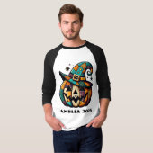 Gepersonaliseerde Patchwork Pump Halloween T-shirt (Voorkant volledig)