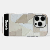 Gepersonaliseerde patchwork textuur Case-Mate iPhone case (Achterkant (horizontaal))