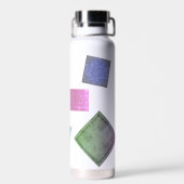 Gepersonaliseerde patchwork van gestikte stof waterfles (Achterkant)
