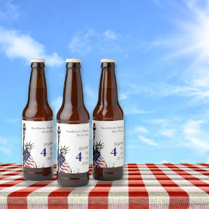 Gepersonaliseerde Patriottische 4 juli Party Bier Etiket