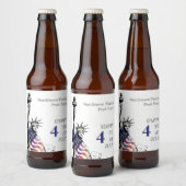 Gepersonaliseerde Patriottische 4 juli Party Bier Etiket (Flessen)