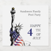 Gepersonaliseerde Patriottische 4 juli Party Bier Etiket (Enkel label)