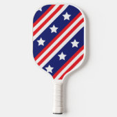 Gepersonaliseerde patriottische Amerikaanse vlag n Pickleball Paddle (Achterkant)