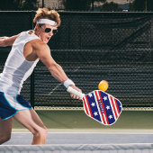 Gepersonaliseerde patriottische Amerikaanse vlag n Pickleball Paddle