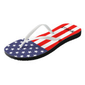 Gepersonaliseerde patriottische Amerikaanse vlag t Teenslippers (Schuin)
