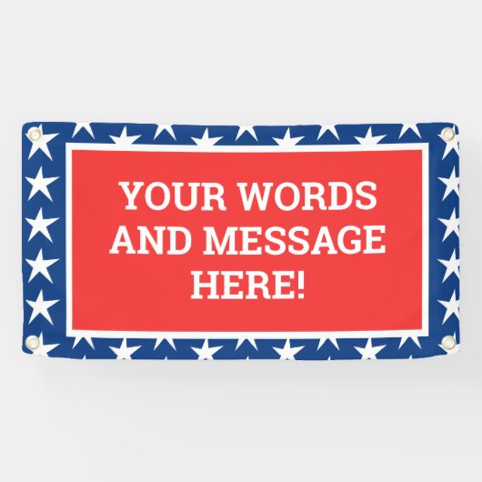 Gepersonaliseerde patriottische banner (Horizontaal)