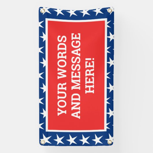 Gepersonaliseerde patriottische banner (Verticaal)