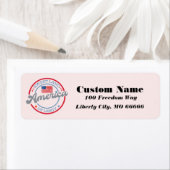 Gepersonaliseerde patriottische boodschap Adreseti Etiket (Insitu)