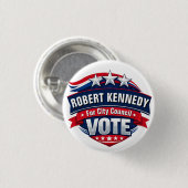 Gepersonaliseerde Patriottische Campagne Stem Ronde Button 3,2 Cm (Voorkant /achterkant)