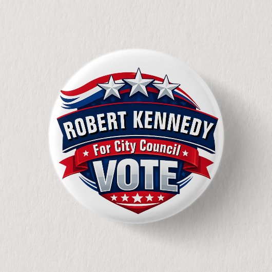 Gepersonaliseerde Patriottische Campagne Stem Ronde Button 3,2 Cm (Voorkant)