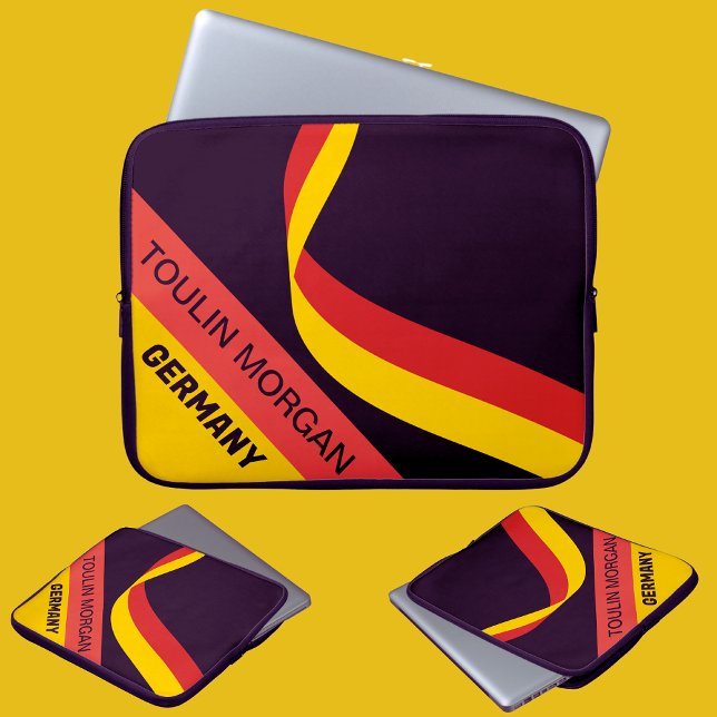 Gepersonaliseerde patriottische Duitse vlag Laptop Sleeve (Creator heeft geüpload)