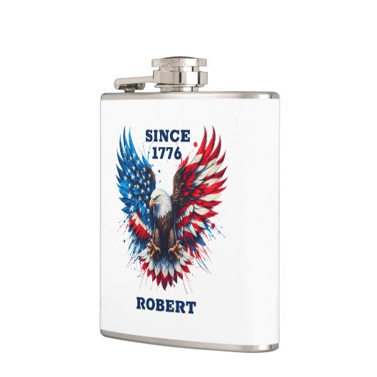 Gepersonaliseerde patriottische kleuren America Bo Heupfles (Links)