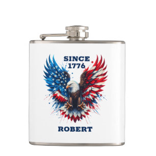 Gepersonaliseerde patriottische kleuren America Bo Heupfles