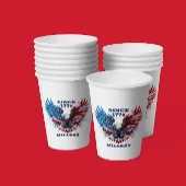 Gepersonaliseerde patriottische kleuren America Bo Papieren Bekers