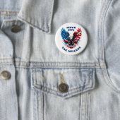 Gepersonaliseerde patriottische kleuren America Bo Ronde Button 5,7 Cm (In situ)