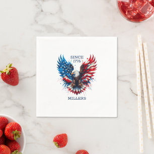 Gepersonaliseerde patriottische kleuren America Bo Servet