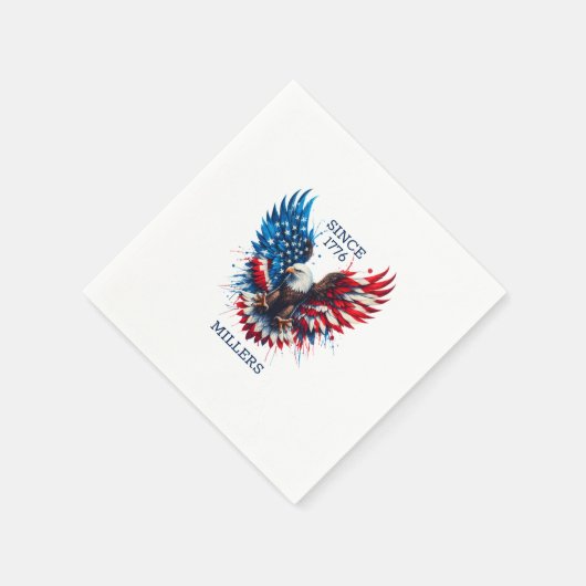 Gepersonaliseerde patriottische kleuren America Bo Servet (Hoek)