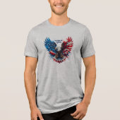 Gepersonaliseerde patriottische kleuren America Bo Tri-Blend Shirt (Voorkant)