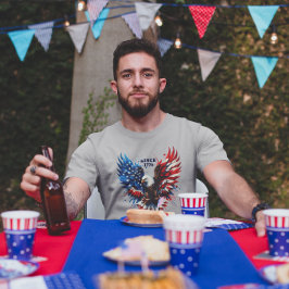 Gepersonaliseerde patriottische kleuren America Bo Tri-Blend Shirt