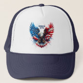 Gepersonaliseerde patriottische kleuren America Bo Trucker Pet (Voorkant)