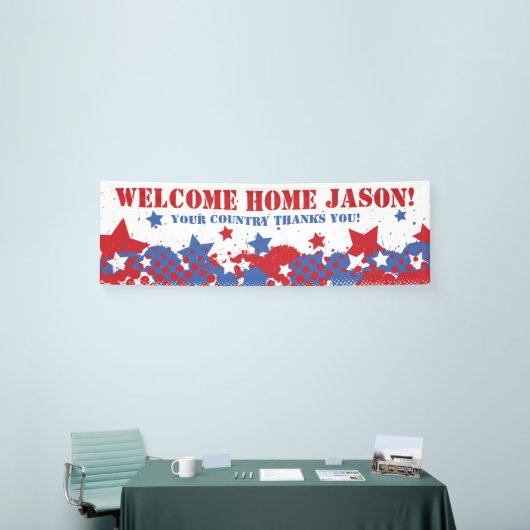 Gepersonaliseerde patriottische militaire banier spandoek (Beurs)