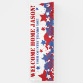 Gepersonaliseerde patriottische militaire banier spandoek (Verticaal)