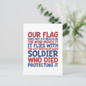 Gepersonaliseerde Patriottische Soldaat Quote Brie Briefkaart (Staand voorkant)