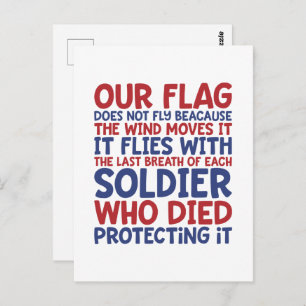 Gepersonaliseerde Patriottische Soldaat Quote Brie Briefkaart