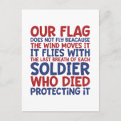 Gepersonaliseerde Patriottische Soldaat Quote Brie Briefkaart (Voorkant)