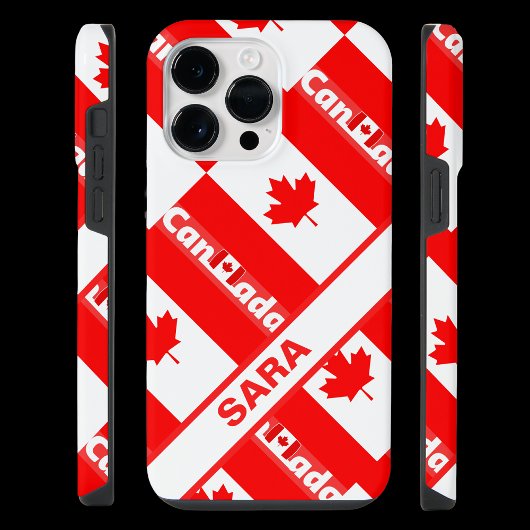 Gepersonaliseerde Patriottische vlag van Canada iPhone Hoesje