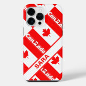 Gepersonaliseerde Patriottische vlag van Canada iPhone Hoesje (Achterkant)