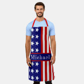 Gepersonaliseerde Patriottische Vlag van de VS met Schort (Gedragen)