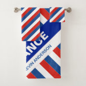 Gepersonaliseerde patriottische vlag van Frankrijk Bad Handdoek (Insitu)