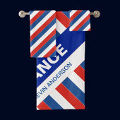 Gepersonaliseerde patriottische vlag van Frankrijk Bad Handdoek