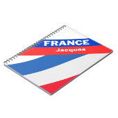 Gepersonaliseerde patriottische vlag van Frankrijk Notitieboek (Linkerzijde)