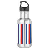 Gepersonaliseerde patriottische vlag van Frankrijk Waterfles (Achterkant)