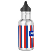 Gepersonaliseerde patriottische vlag van Frankrijk Waterfles (Links)