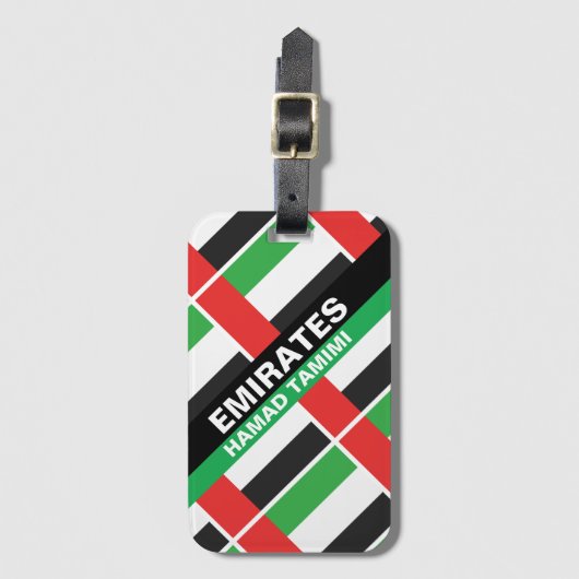 Gepersonaliseerde Patriottische vlag Verenigde Ara Bagagelabel (Voorkant (verticaal))