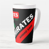 Gepersonaliseerde Patriottische vlag Verenigde Ara Latte Mok (Rechterhoek)