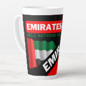 Gepersonaliseerde Patriottische vlag Verenigde Ara Latte Mok (Linkerhoek)