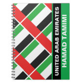 Gepersonaliseerde Patriottische vlag Verenigde Ara Notitieboek (Voorkant)