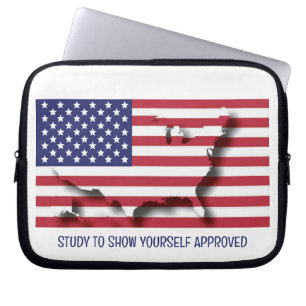 Gepersonaliseerde Patriottische VS AMERIKAANSE vla Laptop Sleeve