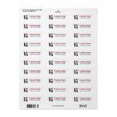 Gepersonaliseerde Patriottische VS Vlag Retouradre Etiket (Full Sheet)