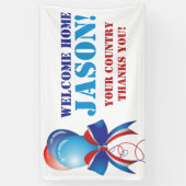 Gepersonaliseerde Patriottische Welkom Thuis Milit Spandoek (Verticaal)