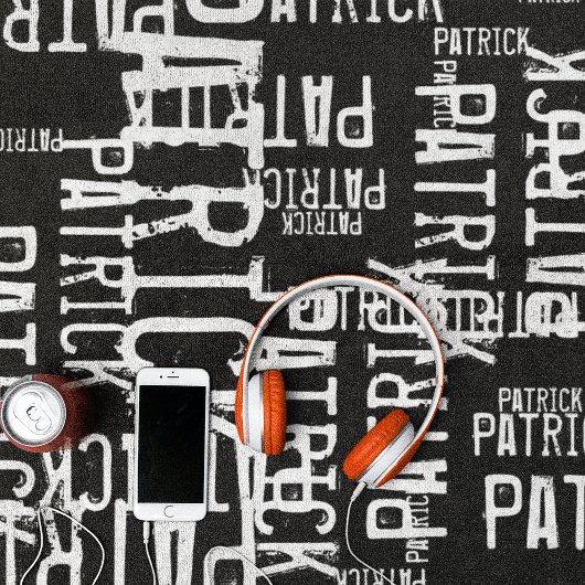 Gepersonaliseerde Patroon Typografie Namen op Zwar Strandlaken