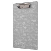 Gepersonaliseerde pattereerde naam Cool Grey Klembord (Links)
