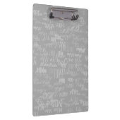 Gepersonaliseerde pattereerde naam Cool Grey Klembord (Rechts)