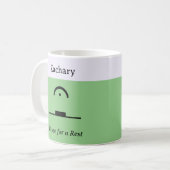 Gepersonaliseerde Pauze Rust Funny Musical Humor M Koffiemok (Voorkant links)