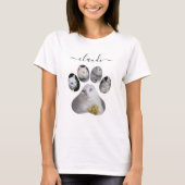 Gepersonaliseerde Paw Print Collage T-shirt (Voorkant)